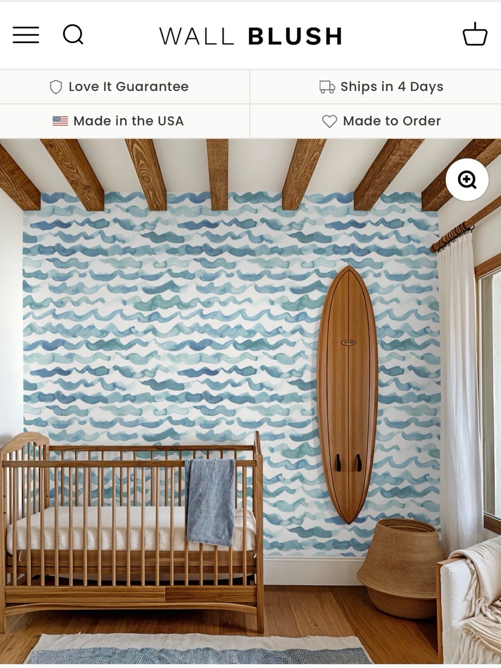 Wall Blush Wallpaper - Luxe Peel & Stick - NIB KAI